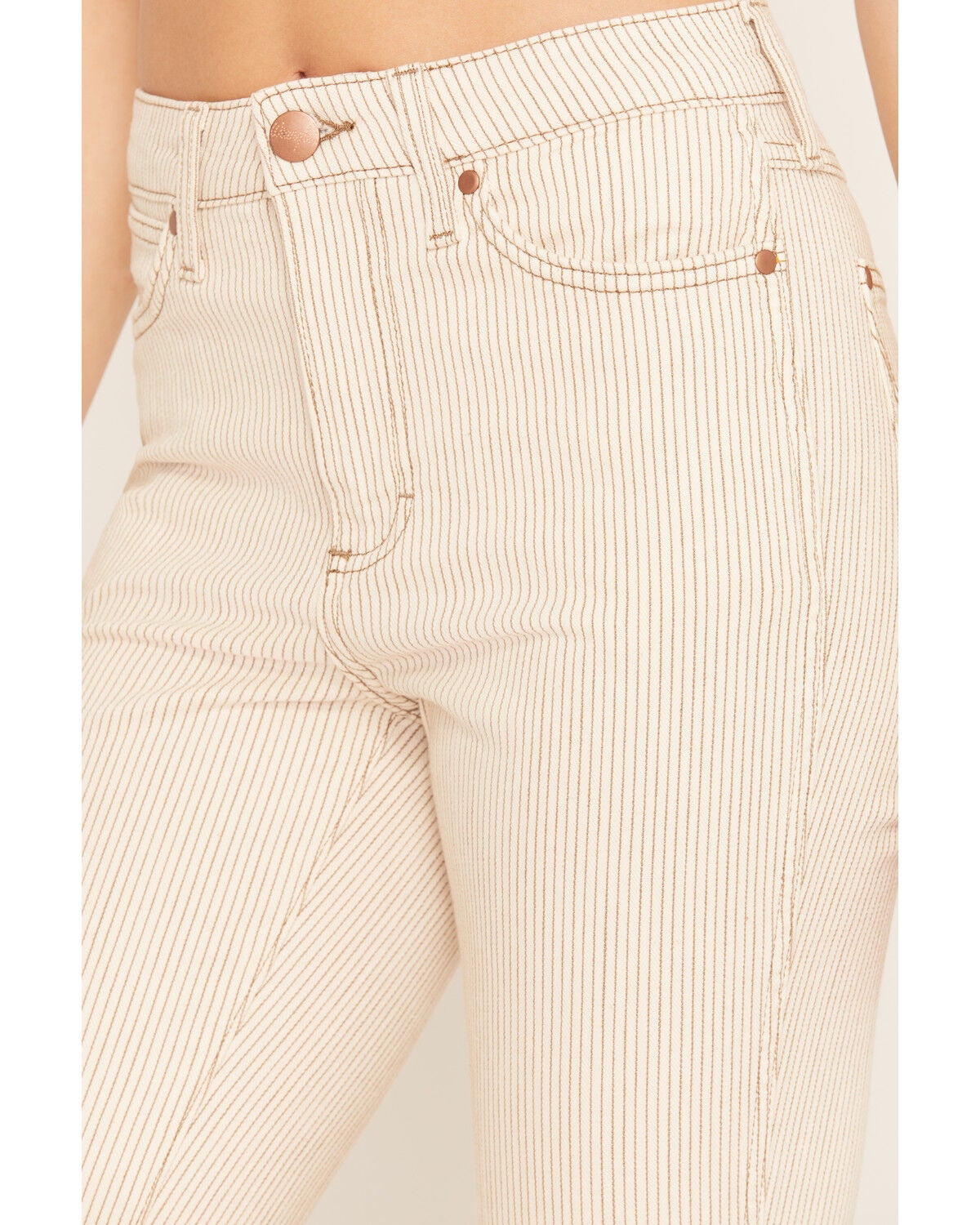 Image #2 - Wrangler Women's Ryann High Rise Bailey Trouser Denim Jeans, Cream, hi-res