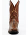 Dan Post Men's Exotic Water Snake Western Boots - Square toe , Chocolate, hi-res