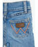 Image #2 - Wrangler Infant Girls' Medium Wash Bootcut Stretch Denim Jeans, Medium Wash, hi-res