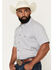 Image #2 - Cody James Men's Vibe Check Geo Print Short Sleeve Snap Western Shirt - Tall, White, hi-res