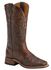 Boulet Women's Hand Tooled Ranger Western Boots - Square Toe, Chestnut, hi-res