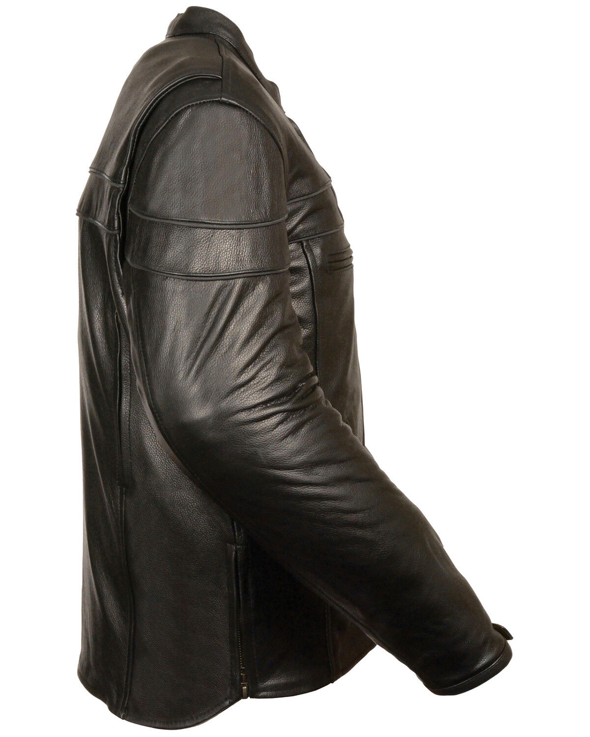 Image #2 - Milwaukee Leather Men's Sporty Scooter Crossover Jacket - 4X, Black, hi-res