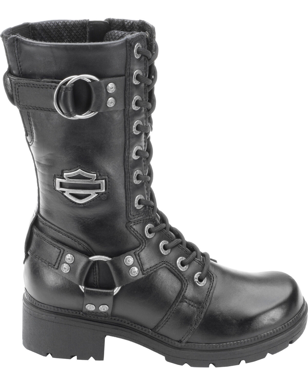 Image #3 - Harley Davidson Women's Eda Lace-Up Harness Boots, Black, hi-res