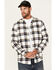 Image #1 - Brothers and Sons Men's Yukon Plaid Print Long Sleeve Button-Down Flannel Shirt, White, hi-res