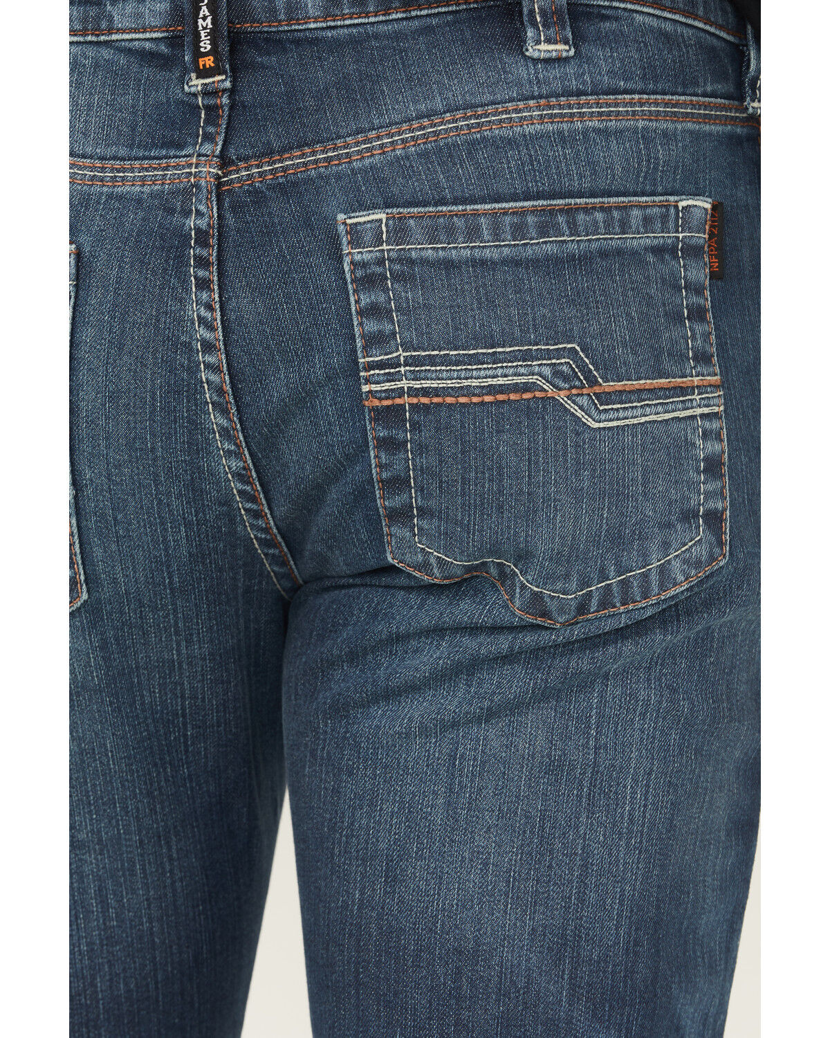 Image #4 - Cody James Men's FR Medium Wash Bozeman Bootcut Stretch Denim Work Jeans, Medium Wash, hi-res