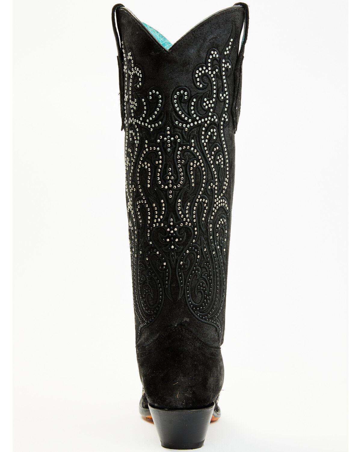Image #5 - Corral Women's Crystal Embroidered Tall Western Boots - Snip Toe, Black, hi-res