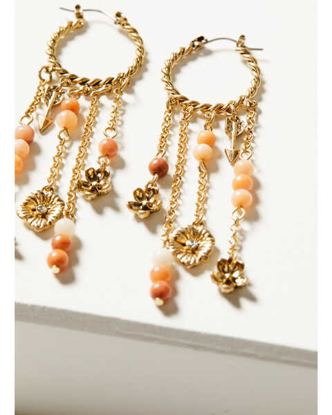 Image #2 - Shyanne Women's Golden Hour Hoop Beaded Earrings, Gold, hi-res