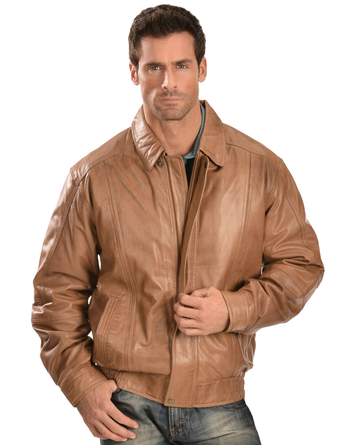 Image #2 - Scully Premium Lambskin Jacket - Tall, Cognac, hi-res