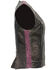 Image #1 - Milwaukee Leather Women's Lightweight Crinkle Snap Front Vest - 4X, Black/purple, hi-res