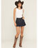 Image #1 - Levi's Women's Dark Wash Remember Together Pleated Denim Mini Skirt, Dark Wash, hi-res