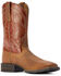 Ariat Men's Hybrid Ranchwork Shock Shield Western Performance Boots - Broad Square Toe, Brown, hi-res
