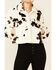 Image #3 - 26 International Women's Cow Print Snap-Front Crop Shirt Jacket , Ivory, hi-res
