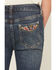Image #2 - Shyanne Girls' Scout Dark Wash Embroidered Bootcut Stretch Denim Jeans, Dark Wash, hi-res