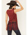 Image #4 - Idyllwind Women's Whitsett Cutout Faux Suede Fringe Tank Top, Cherry, hi-res