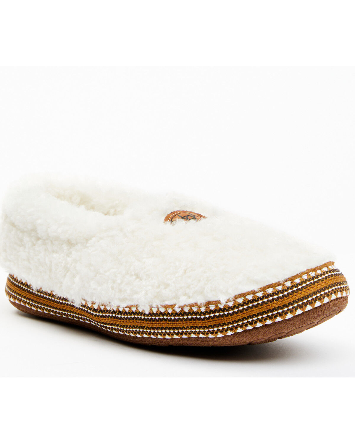 Image #1 - Ariat Women's Appaloosa Snuggle Slippers, Cream, hi-res