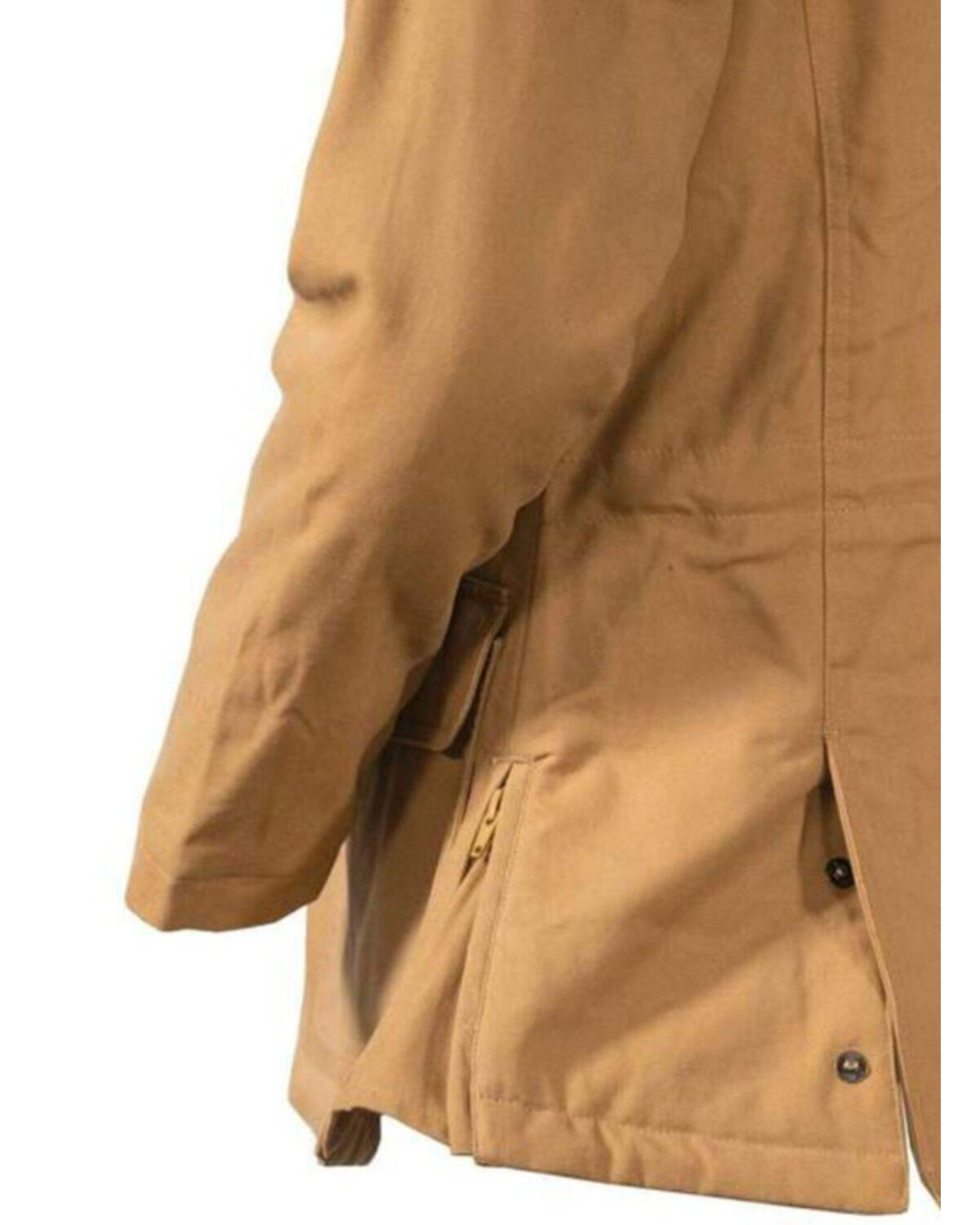 Image #5 - Outback Trading Co Women's Tan Canvas Juniper Fleece Hooded Jacket, Tan, hi-res