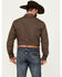 Image #4 - Cinch Men's Southwestern Geo Print Long Sleeve Snap Shirt, Dark Brown, hi-res