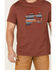 Image #3 - Brothers and Sons Men's Badlands National Monument Graphic Red Short Sleeve T-Shirt , Red, hi-res