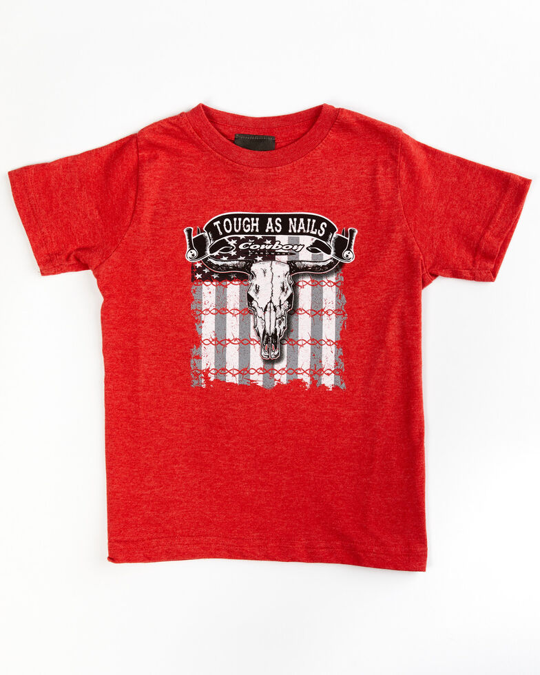 Cowboy Hardware Boys' Tough As Nails Graphic T-Shirt - Infant & Toddler, Red, hi-res