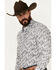 Image #2 - Rodeo Clothing Men's Paisley Print Long Sleeve Pearl Snap Western Shirt, White, hi-res