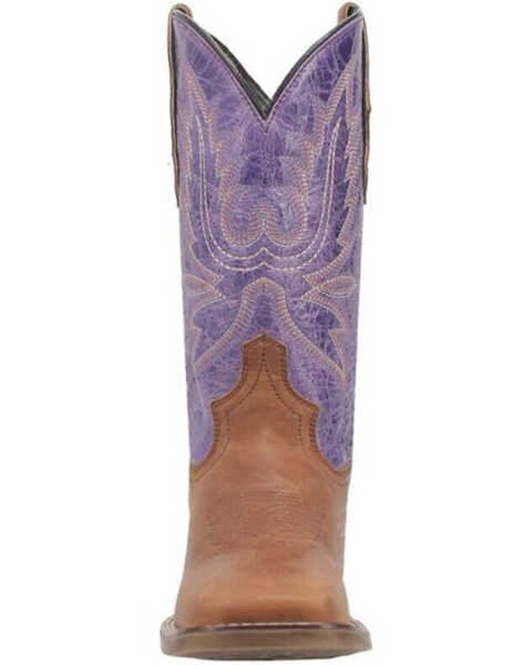 Image #4 - Laredo Women's 11" Western Boots - Broad Square Toe , Purple, hi-res