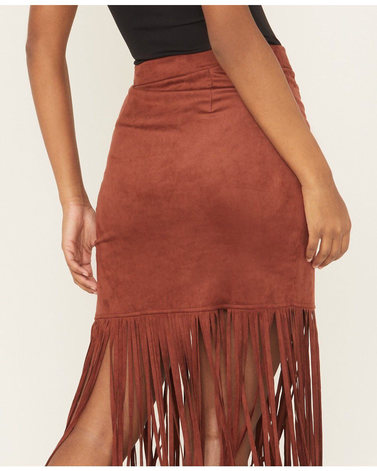 Shyanne Women's Faux Suede Fringe Mini Skirt