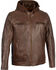Image #1 - Milwaukee Leather Men's Snap Collar Leather Moto Jacket with Removable Hood, Brown, hi-res