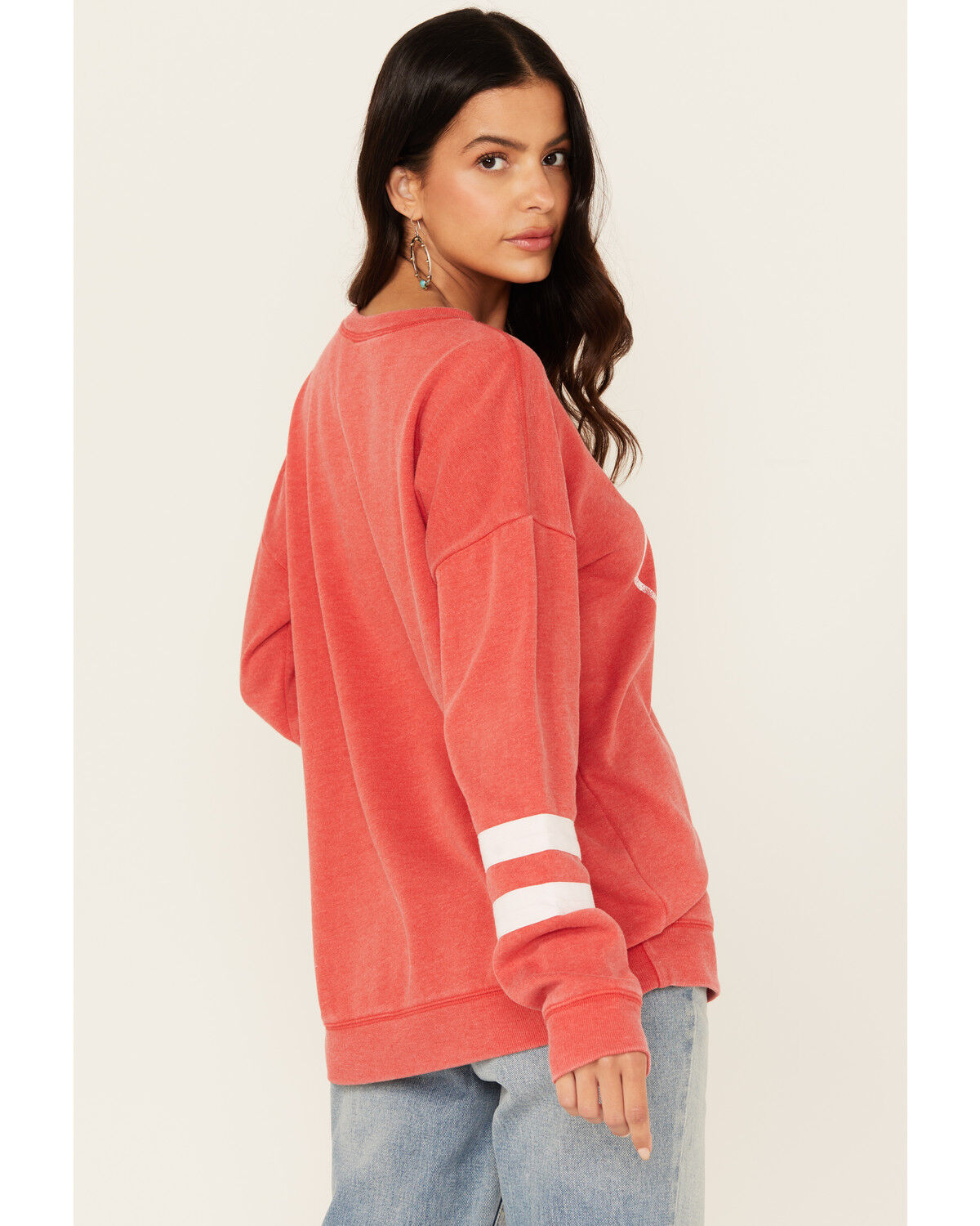 Image #4 - Blended Women's Game Day Graphic Sweatshirt, Red, hi-res