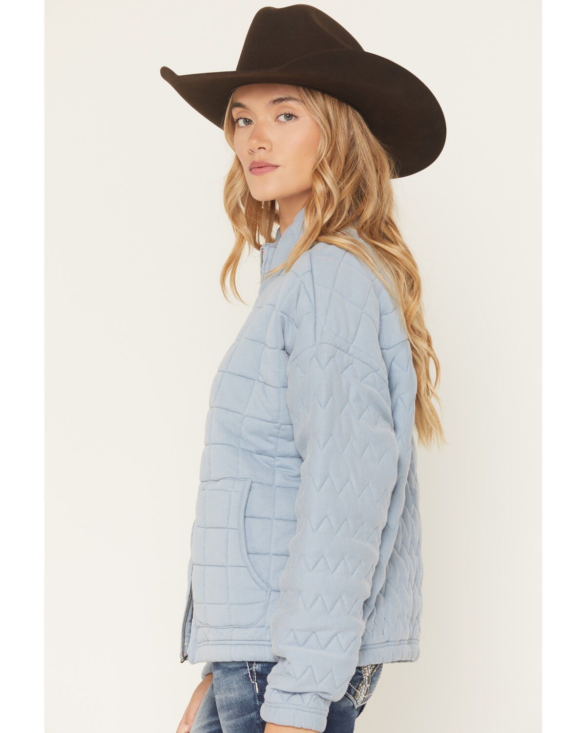 Image #2 - Cleo + Wolf Women's Harper Quilted Jacket, Light Blue, hi-res