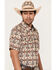 Image #2 - Moonshine Spirit Men's Thunder Cloud Short Sleeve Snap Western Shirt, Tan, hi-res