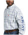 Image #2 - Ariat Men's FR Sawyer Logo Plaid Print Long Sleeve Button Down Work Shirt , Multi, hi-res