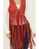 Image #3 - Idyllwind Women's Walnut Studded Faux Suede Fringe Vest, Chilli, hi-res