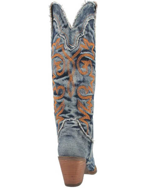 Image #5 - Dingo Women's Texas Tornado Western Boots- Medium Toe , Blue, hi-res