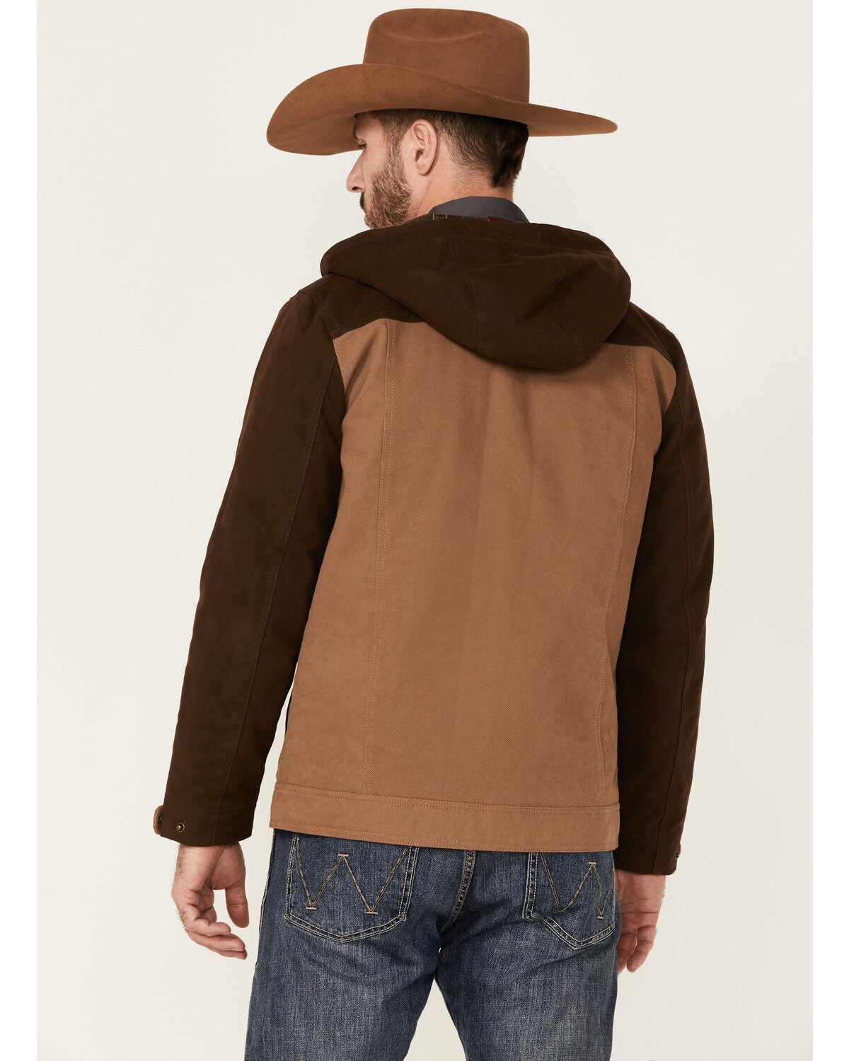 Brown Highlander Hooded Wool Zip-Front 