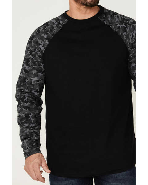 Image #3 - Cody James Men's FR Camo Long Sleeve Work T-Shirt , Black, hi-res