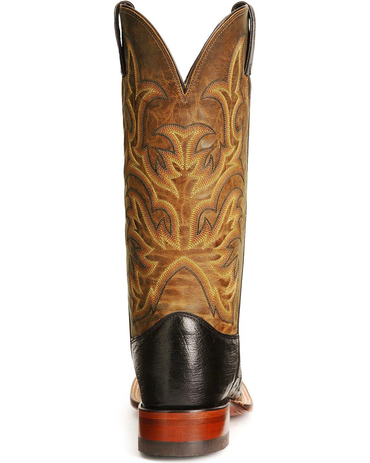 justin ostrich boots square toe