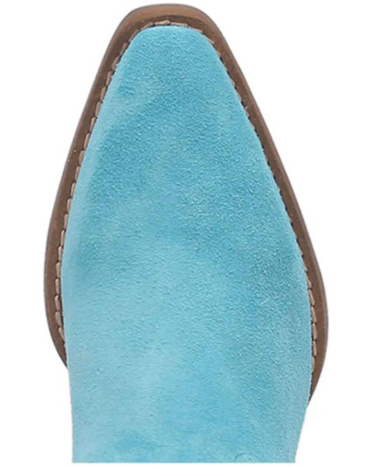 Image #6 - Dingo Women's Fandango Fringe Suede Western Booties - Snip Toe, Blue, hi-res