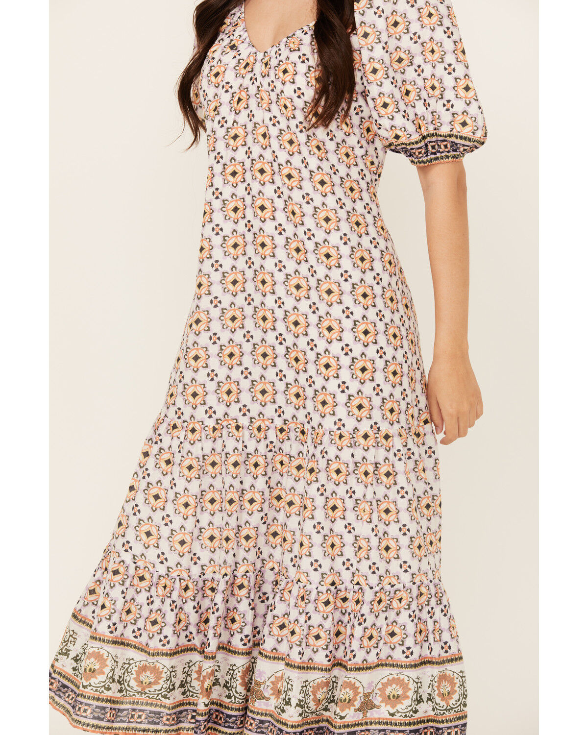 Image #3 - Cleobella Women's Paula Geo Print Short Sleeve Midi Dress, Multi, hi-res