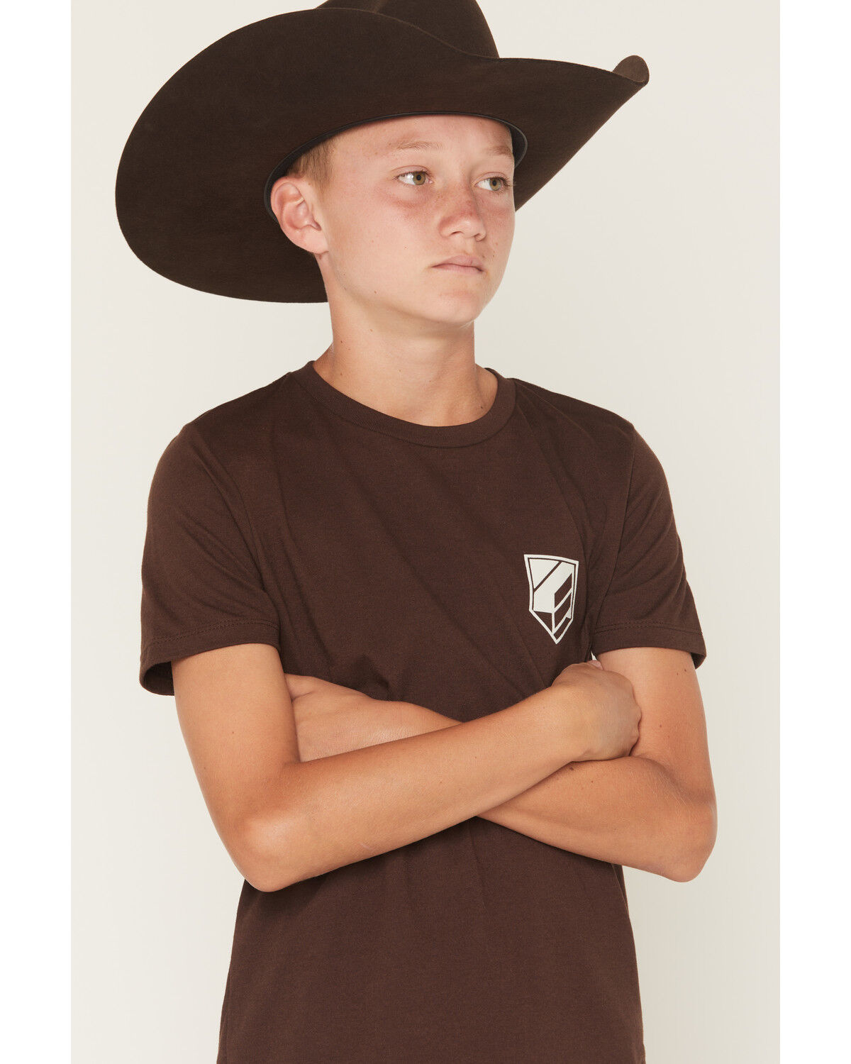Image #3 - RANK 45® Boys' Gallop Short Sleeve Graphic T-Shirt, Brown, hi-res