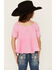 Image #4 - Hayden LA Girls' Puff Sleeve Top, Pink, hi-res
