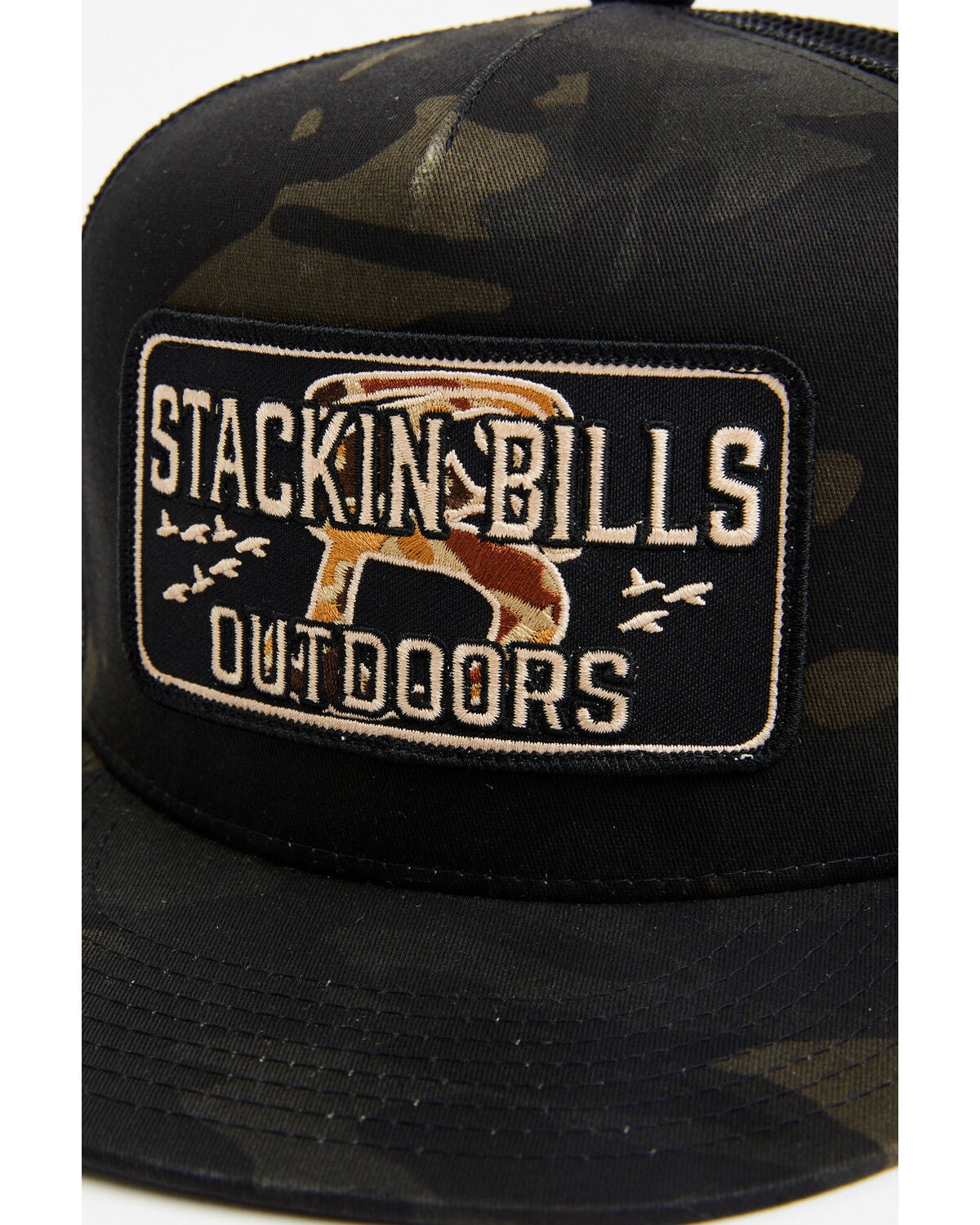 Image #2 - Stackin Bills Men's Camo Ball Cap, Black, hi-res