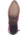 Image #5 - Circle G Women's Fringe Studded Roughout Booties - Medium Toe , Pink, hi-res