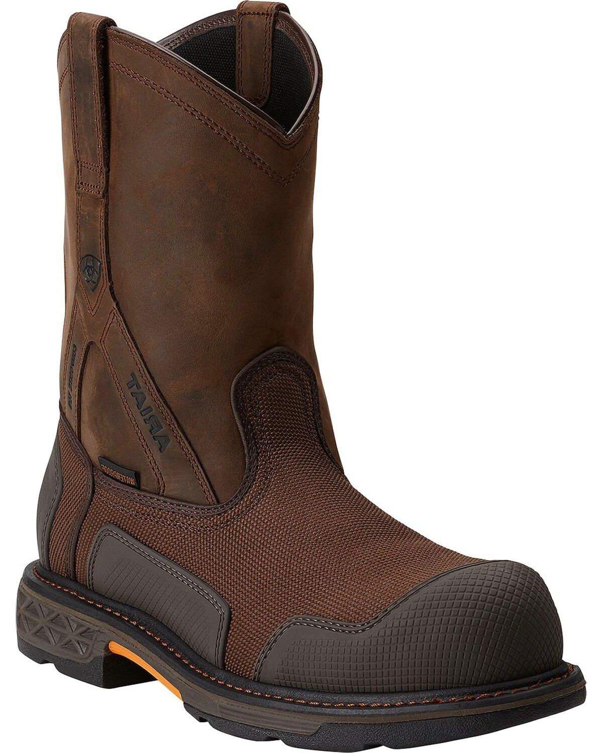 Image #1 - Ariat Men's Overdrive XTR H20 Pull On Work Boots - Steel Toe, Brown, hi-res