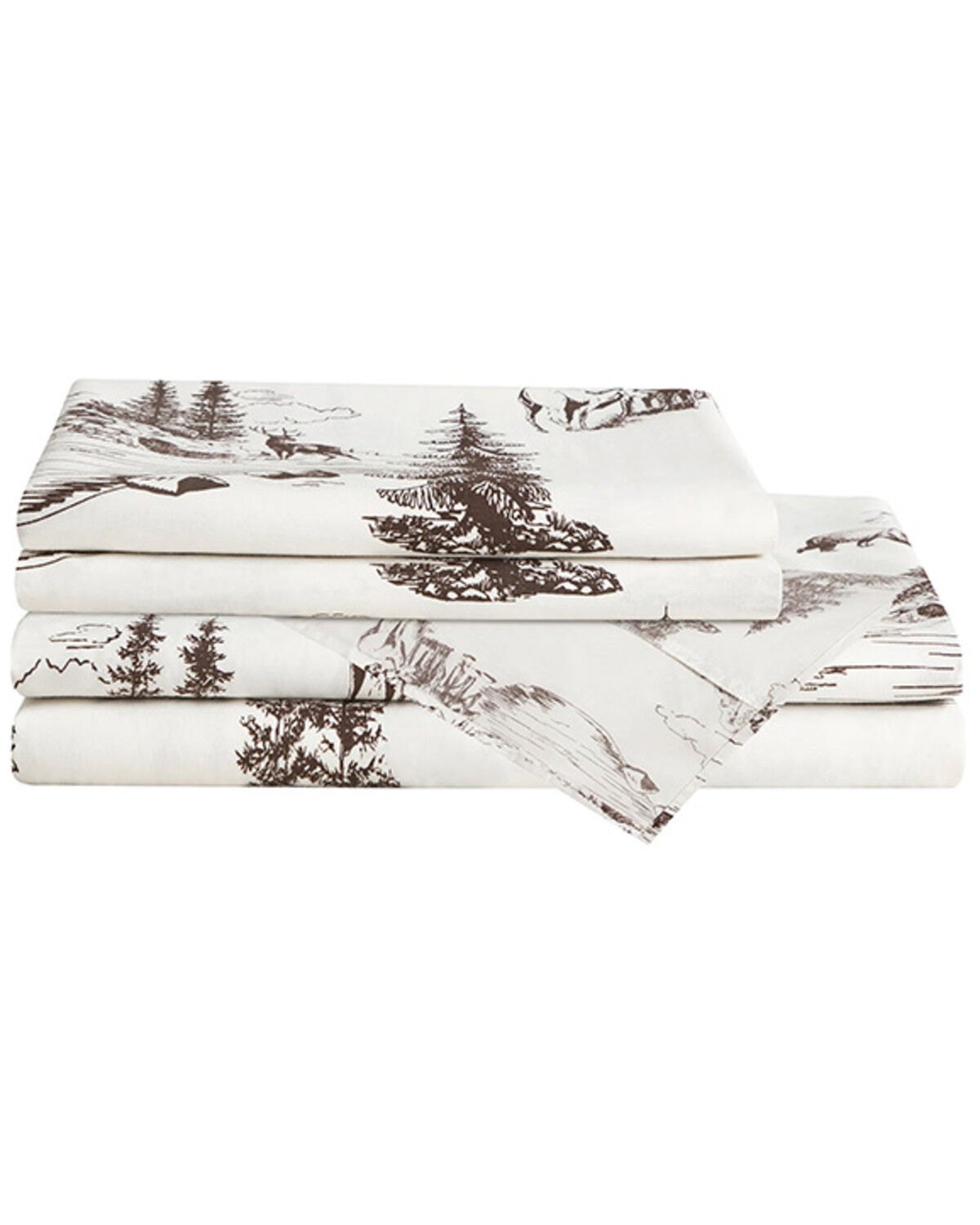 Image #2 - HiEnd Accents 200TC Cotton White Pine 4 Piece Sheet Set - Twin Size, White, hi-res