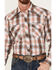 Image #3 - Resistol Men's Frank Ombre Plaid Print Long Sleeve Button-Down Western Shirt, Peach, hi-res
