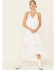 Molly Bracken Women's White Lace Trim Maxi Dress, White, hi-res