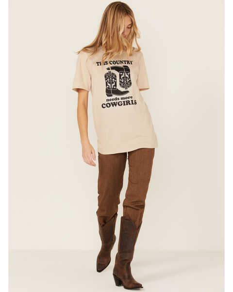 Image #4 - Ali Dee Women's Sand This Country Needs More Cowgirls Graphic Tee, Sand, hi-res