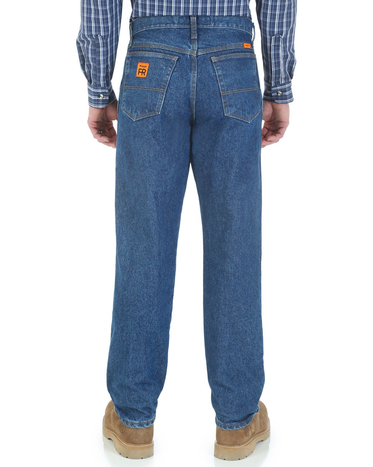 Wrangler Men's FR Relaxed Fit Work Jeans, Indigo, hi-res