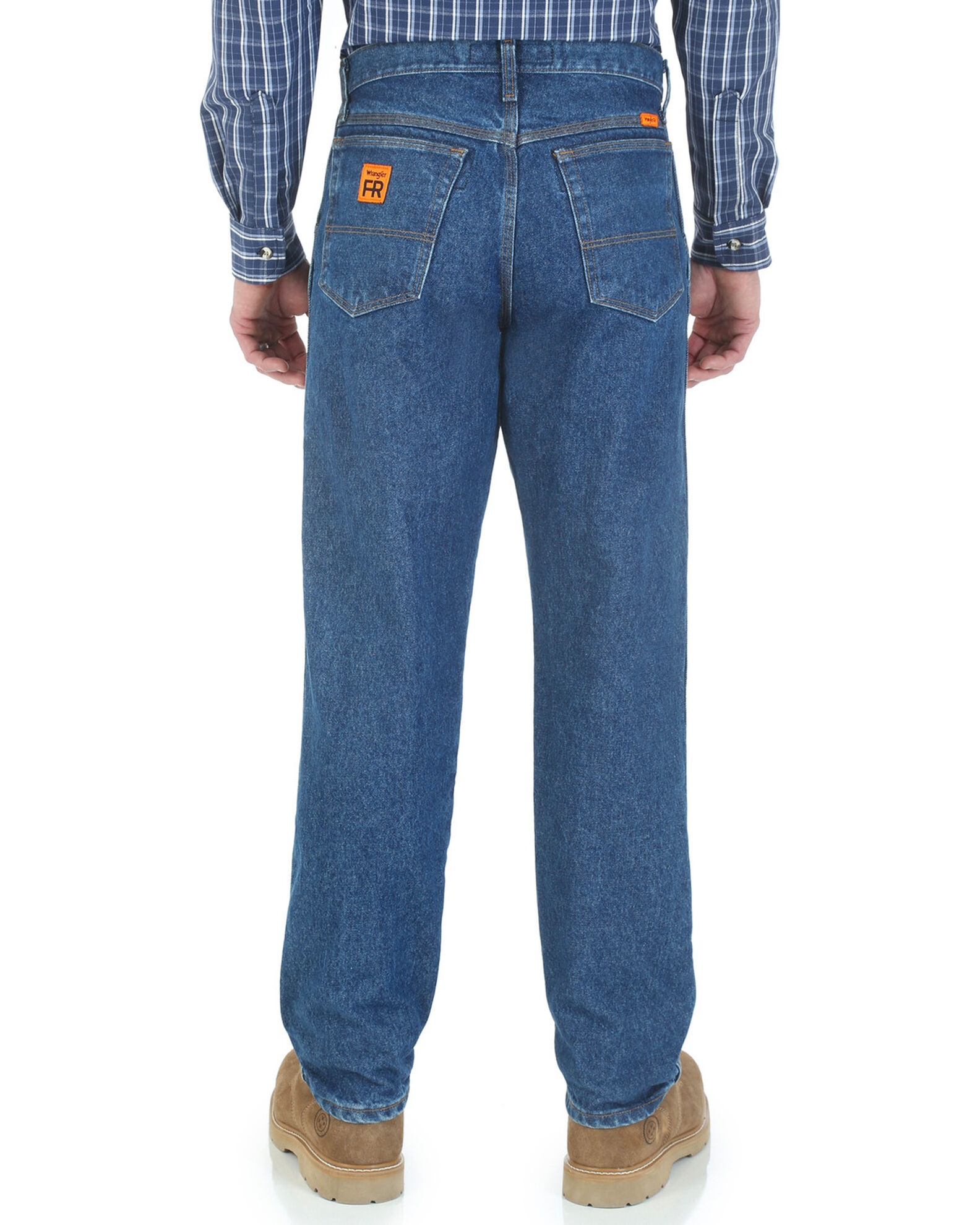 Image #1 - Wrangler Men's FR Relaxed Fit Work Jeans, Indigo, hi-res