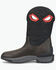Image #2 - Double H Men's 11" Death Stalker Pull-On Work Boots - Composite Toe, Dark Brown, hi-res